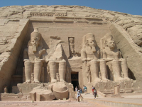 Statues of the Pharaoh Ramses II at Abu Simbel